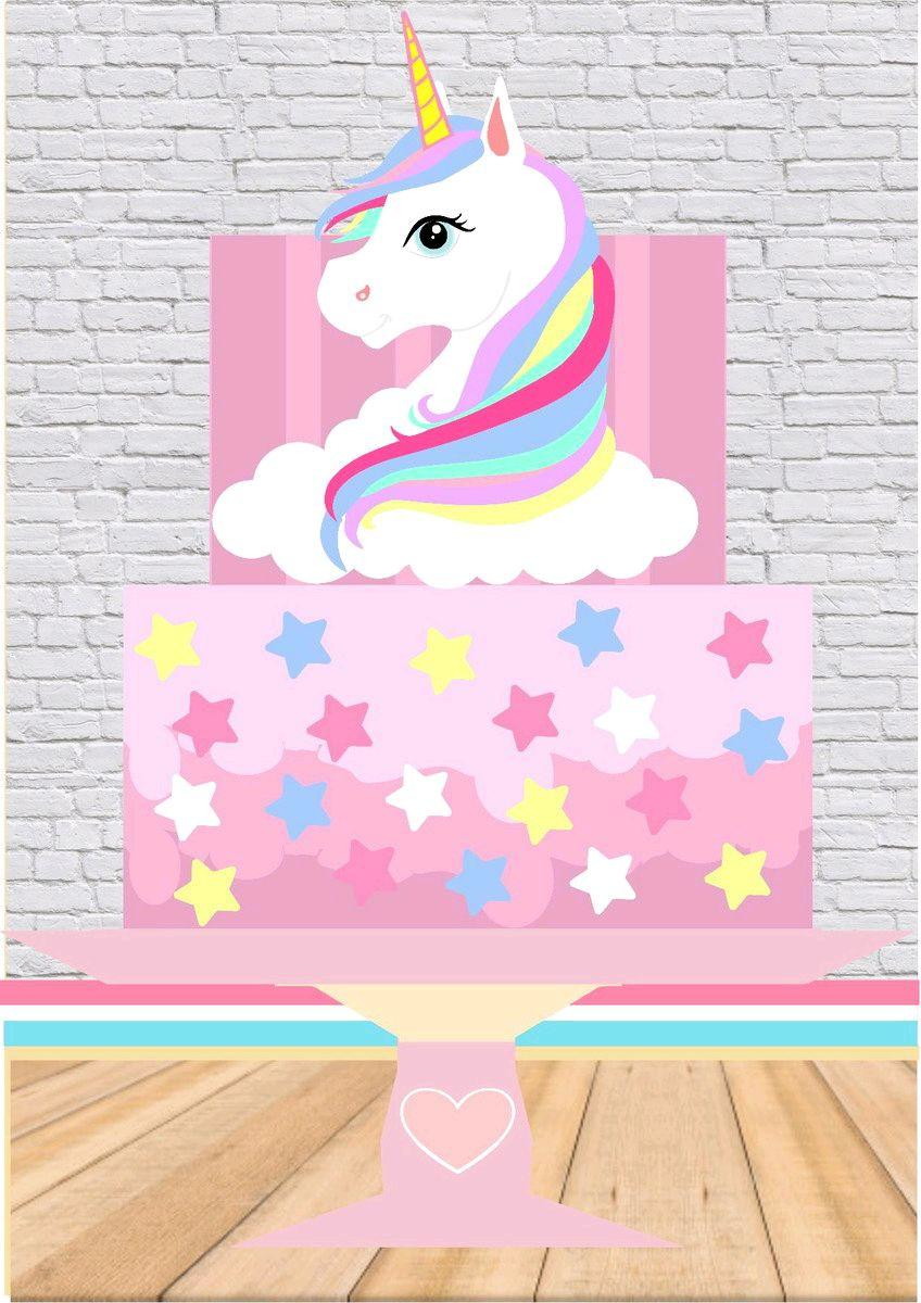 ARQUIVO DE CORTE TOPO DE BOLO UNICORNIO CAMADAS #2656