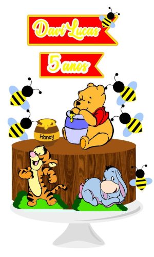 KIT C/ 5 ARQUIVO DE CORTE: TOPO URSINHO POOH 002