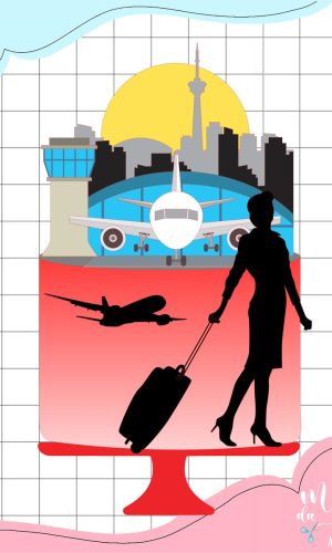 Arquivo de Corte: Topo de Bolo Viagem Aeromoça 001