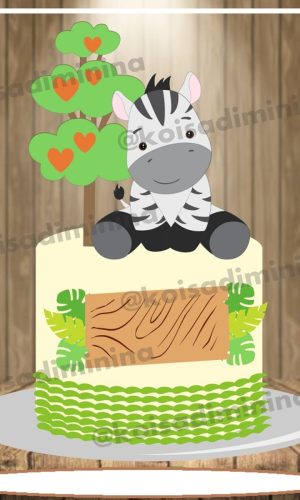 arquivo de corte topo de bolo zebra studio