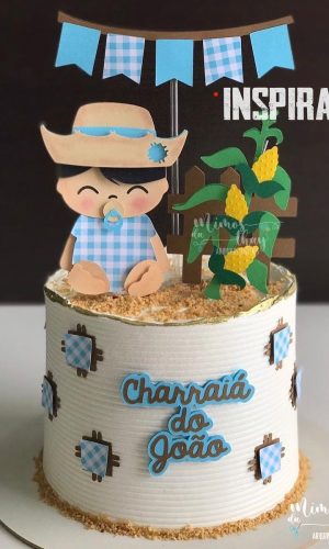 Arquivo de Corte: Topo Festa Junina Baby Caipira Arraiá 123