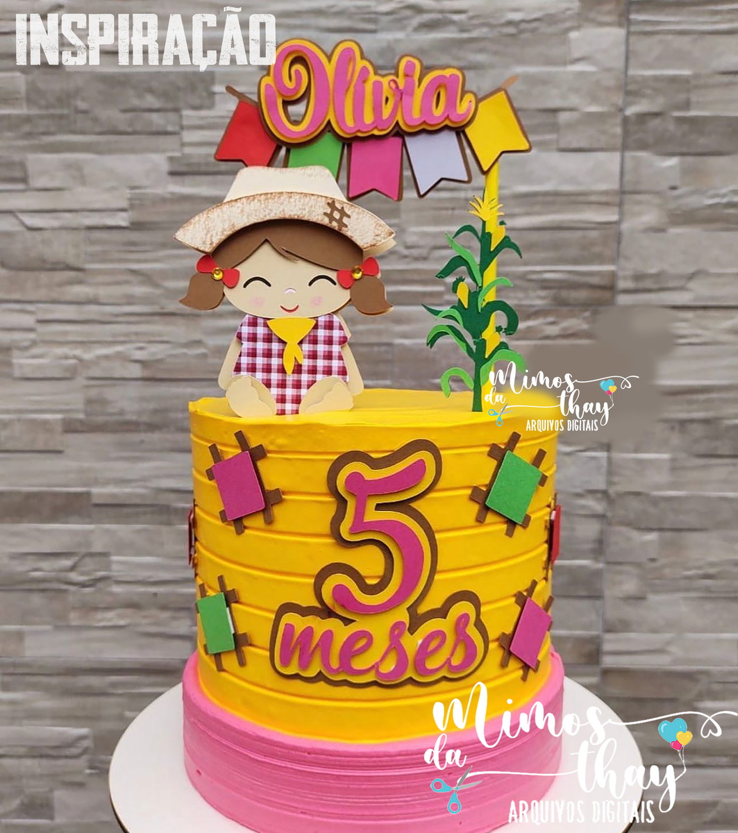 Arquivo de Corte: Topo Festa Junina Baby Caipira Arraiá 124