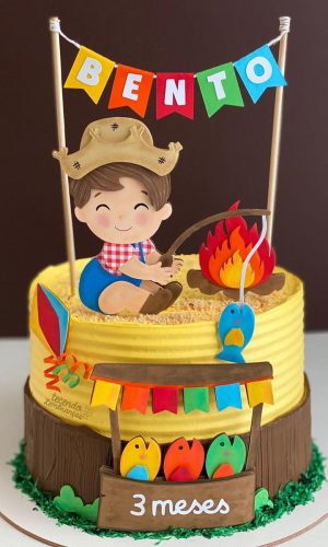 Arquivo de Corte Topo Festa Junina Menino Caipira Arraiá 146