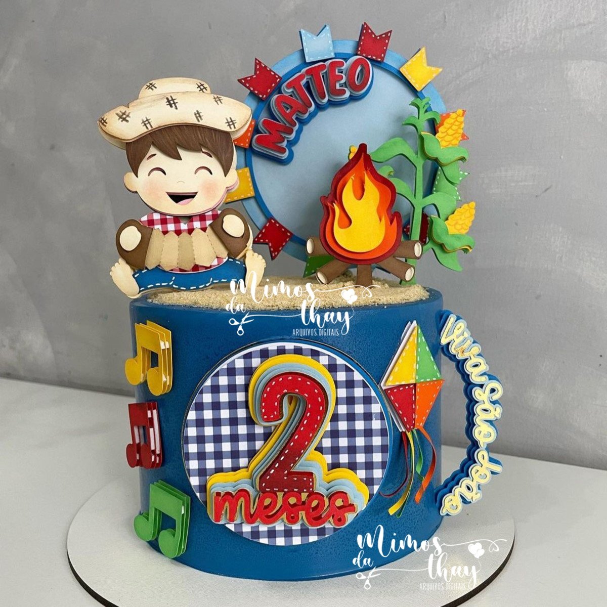 Arquivo de Corte Topo Festa Junina Menino Caipira Arraiá 155