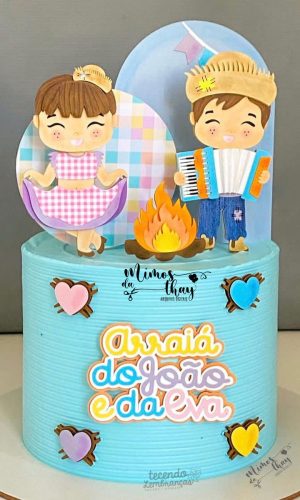 Arquivo de Corte: Topo Junino Casal Caipira Candy Arraiá 223