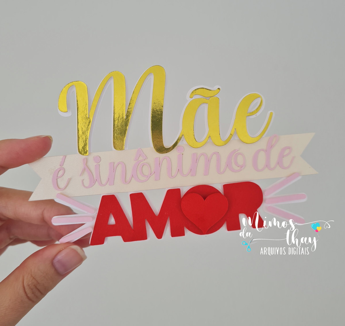 Arquivo de Corte: Topo Mãe Sinônimo de Amor Dia das Mães 065