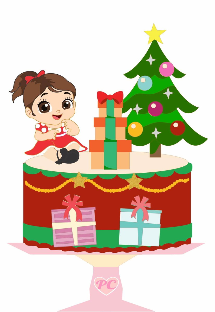 Arquivo de Corte Topo Natal Menina