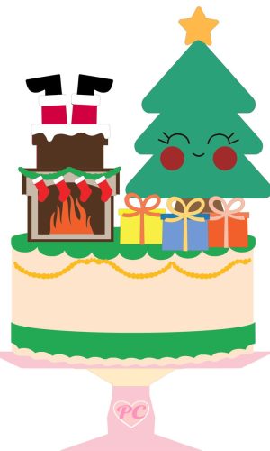 Arquivo De Corte: Topo Papai Noel Chaminé 018