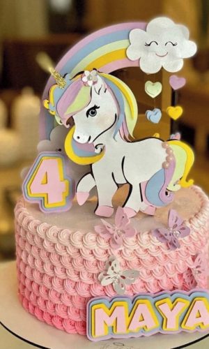 Arquivo de corte topo unicornio em camadas