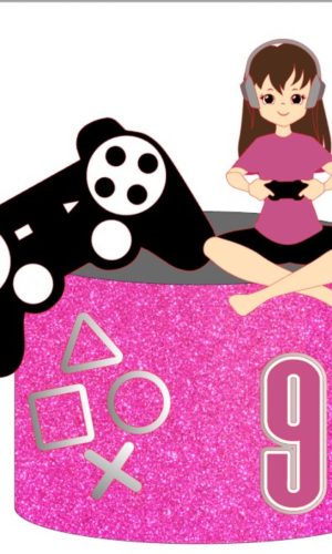 Arquivo De Corte Topo Video Game Menina