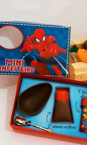 ARQUIVO DE PASCOA CAIXA MINI CONFEITEIRO HOMEM ARANHA #3626