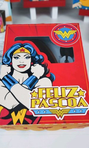 ARQUIVO DE PASCOA CAIXA OVO DE COLHER MULHER MARAVILHA #3389