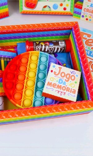 ARQUIVO DIA DAS CRIANÇAS POP IT CAIXA PARA PRESENTE #10048