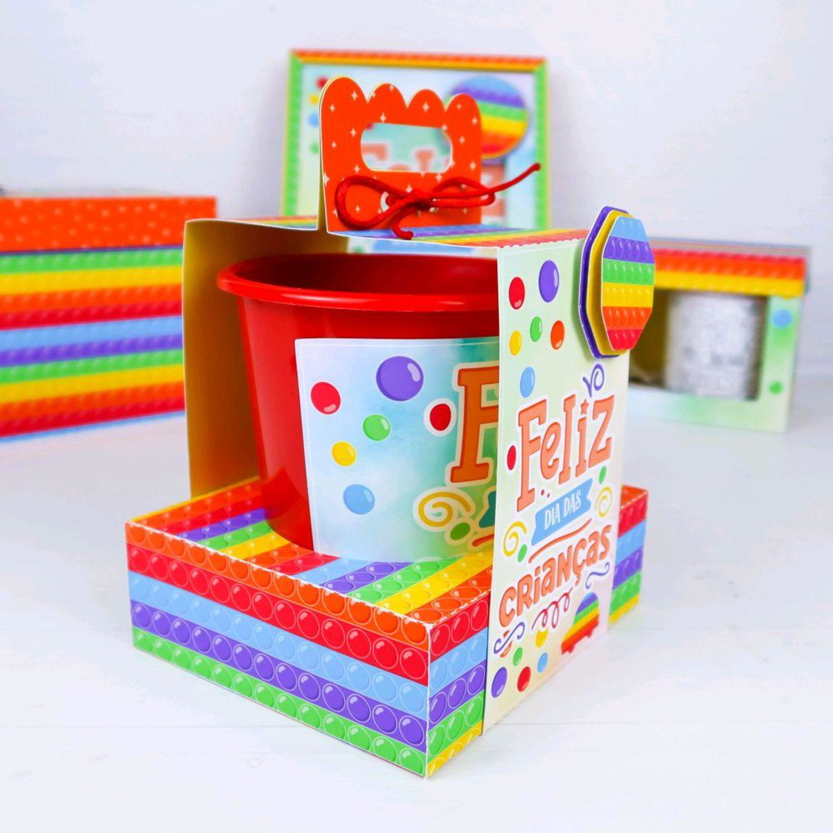 ARQUIVO DIA DAS CRIANÇAS POP IT SUPORTE BALDINHO 1L #10054 - Imagem 2
