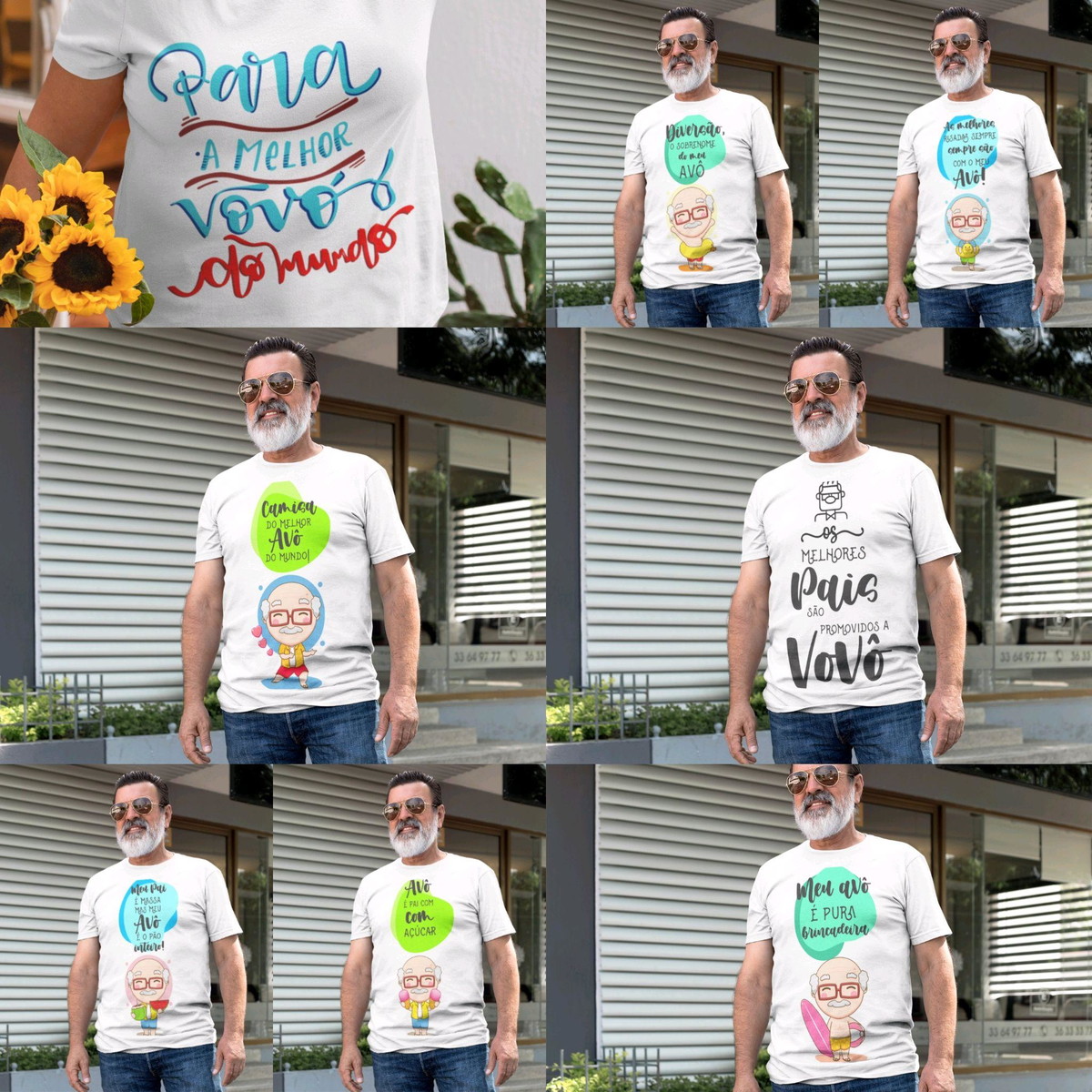 ARQUIVO DIA DOS AVOS SUBLIMACAO DE CAMISA 34 ARTES - Imagem 3