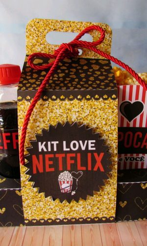 ARQUIVO DIA DOS NAMORADOS CESTA KIT NETFLIX CINEMA #5625