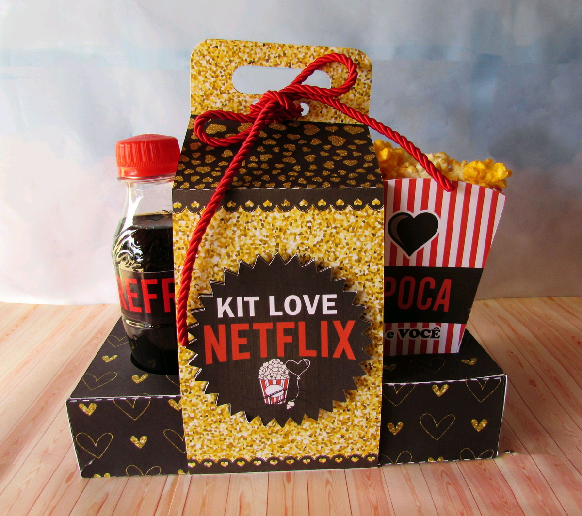 ARQUIVO DIA DOS NAMORADOS CESTA KIT NETFLIX CINEMA #5625