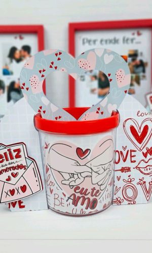 ARQUIVO DIA DOS NAMORADOS SUPORTE PARA CANECA ACRILICO #5615
