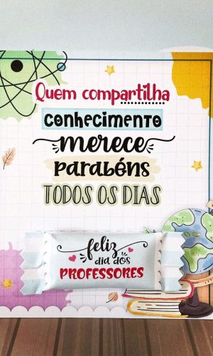 Arquivo Dia dos Professores Cartão com Bombom #10026