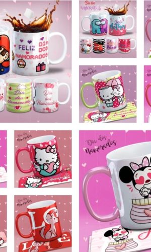 Arquivo Digital Arte Caneca Sublimação Namorados