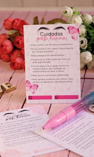 Arquivo Digital Arte Cartão Cuidados Sobrancelhas