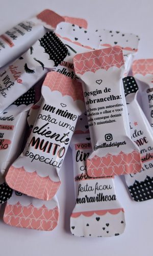 Arquivo Digital Arte para Balas Cuidados Sobrancelhas