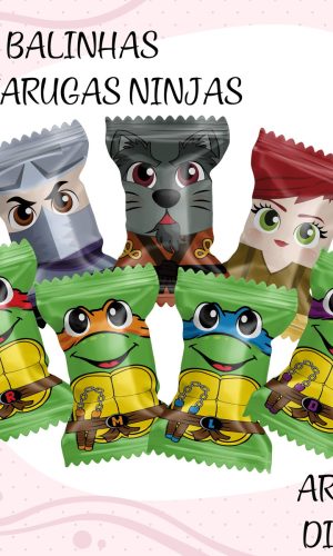 Arquivo Digital Balinha Tartaruga Ninja + Brindes