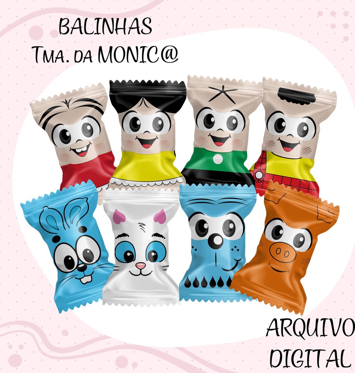 Arquivo Digital Balinha Turma da Monica + Brindes