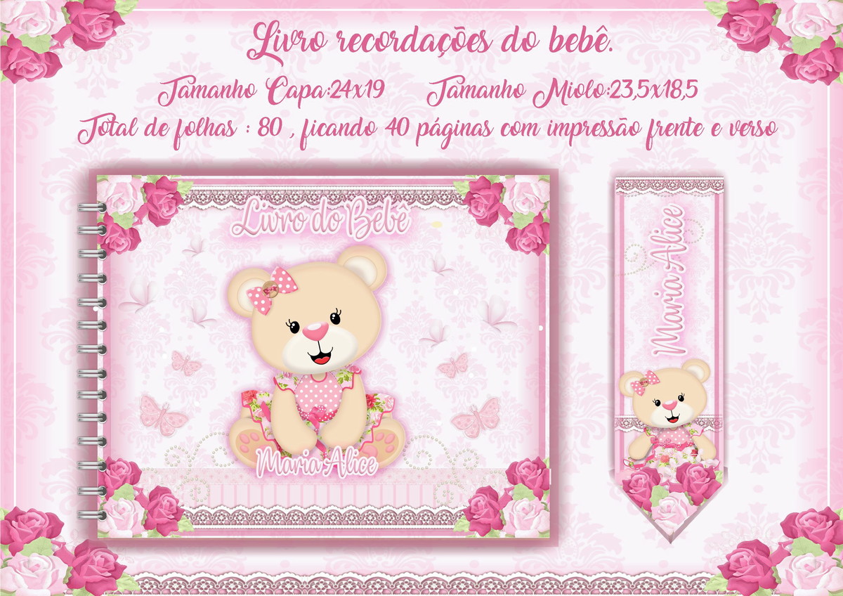 Arquivo Digital Livro do Bebê Ursinha Rosa