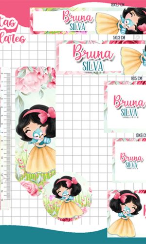 Arquivo Digital Etiqueta Escolar Branca de Neve