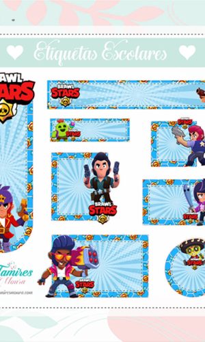 Arquivo Digital Etiqueta Escolar Brawl Star