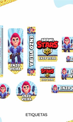 Arquivo Digital Etiqueta Escolar Brawl Star