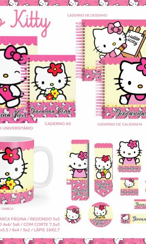 Arquivo Digital - Etiqueta Escolar (Hello Kitty) A