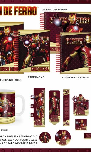 Arquivo Digital - Etiqueta Escolar (Homem de Ferro) A