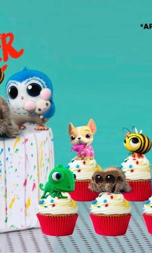 Arquivo Digital Topo de Bolo e Tag Cupcake Lucas a Aranha