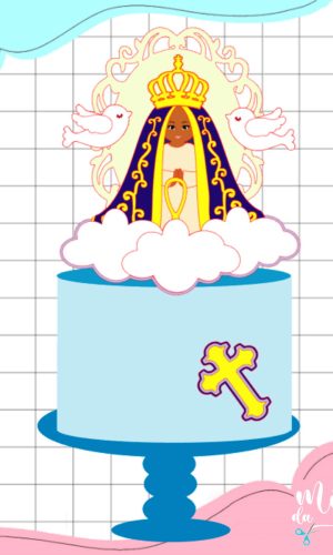 Arquivo Digital: Topo de Bolo Nossa Senhora Aparecida 004