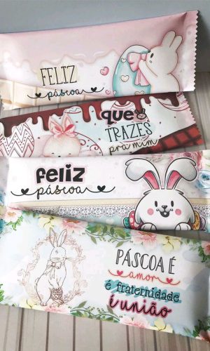Arquivo Embalagem Barra de Chocolate de Pascoa para Presente
