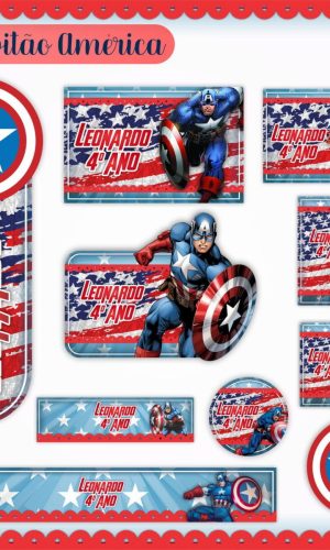 ARQUIVO ETIQUETA ESCOLAR CAPITAO AMERICA #2837 STUDIO E PDF
