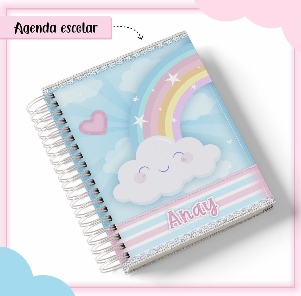 ARQUIVO ETIQUETA ESCOLAR CHUVA DE AMOR #2825 STUDIO E PDF - Imagem 3