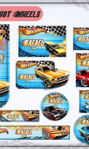 Arquivo Etiqueta Escolar Hot Wheels #2831 Studio e pdf