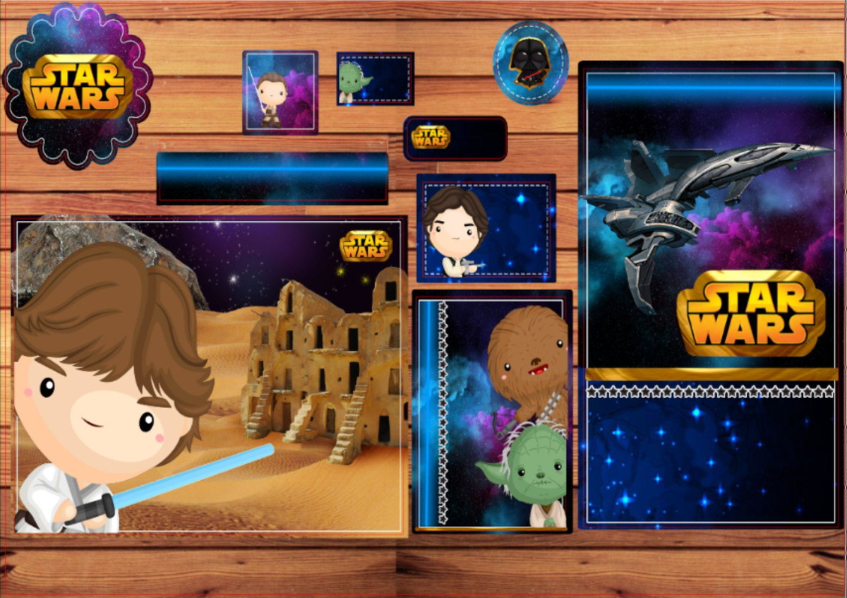ARQUIVO ETIQUETA ESCOLAR STAR WARS