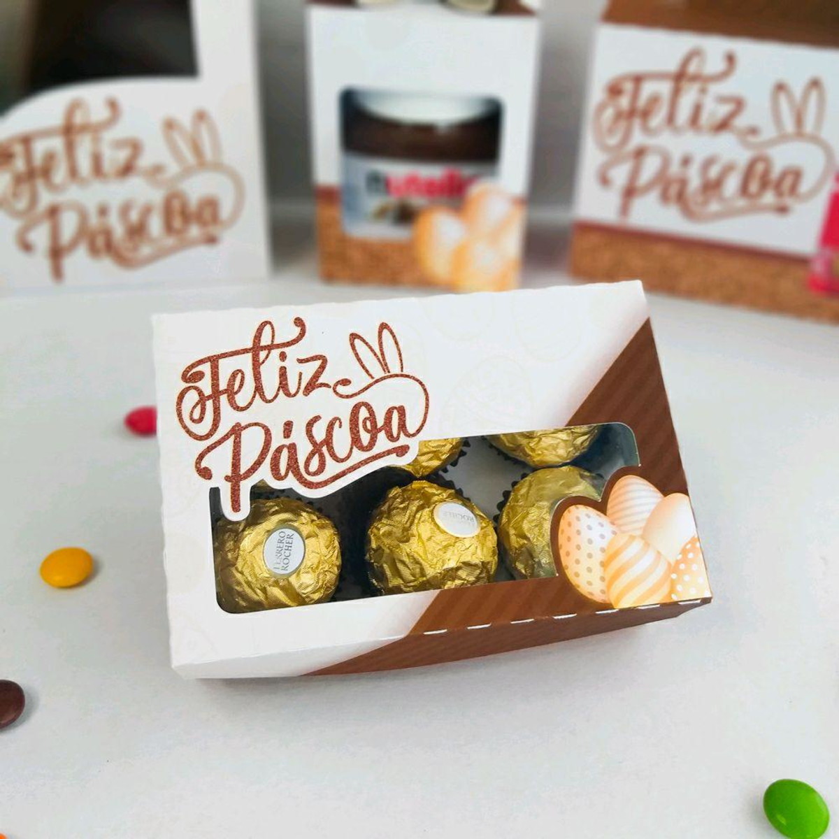 ARQUIVO FELIZ PASCOA CAIXA PARA 6 DOCES #4012