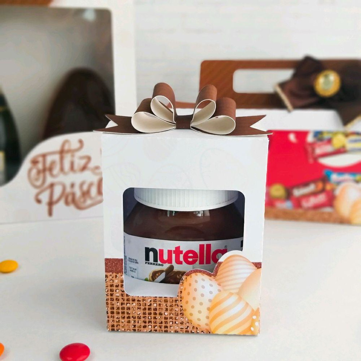 ARQUIVO FELIZ PASCOA CAIXA PARA NUTELLA #4013 - Imagem 2