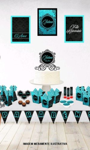 ARQUIVO FESTA DE 15 ANOS AZUL E PRETO (#7893) PDF STUDIO