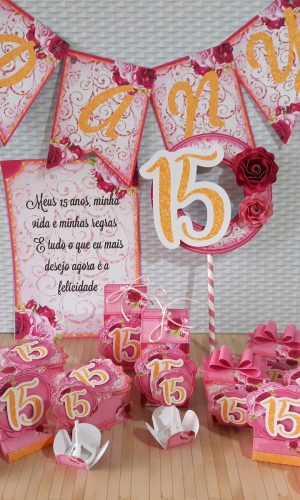 ARQUIVO FESTA DE 15 ANOS KIT SÓ UM BOLINHO (7894) PDF STUDIO