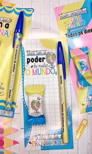 Arquivo Kit Card +balinha + Lapis Dia Dos Professores #15355