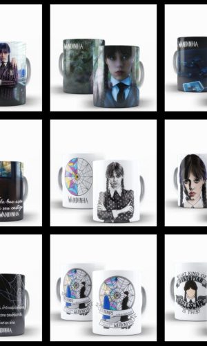 Arquivo Kit Completo Artes Caneca Série Wandinha 2023 #15678