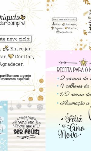 Arquivo Kit Digital Cartões p/ Clientes de Ano Novo #15613