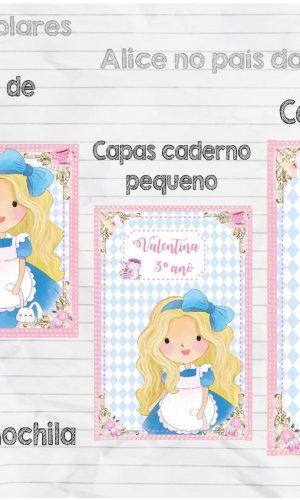 Arquivo Kit Encardenação Alice no País das Maravilhas #15726