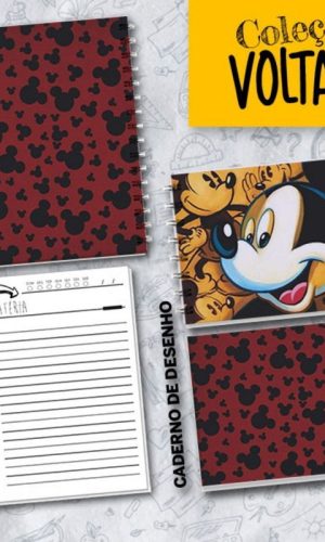 Arquivo Kit Encardenação/etiqueta Escolar Mickey #15753